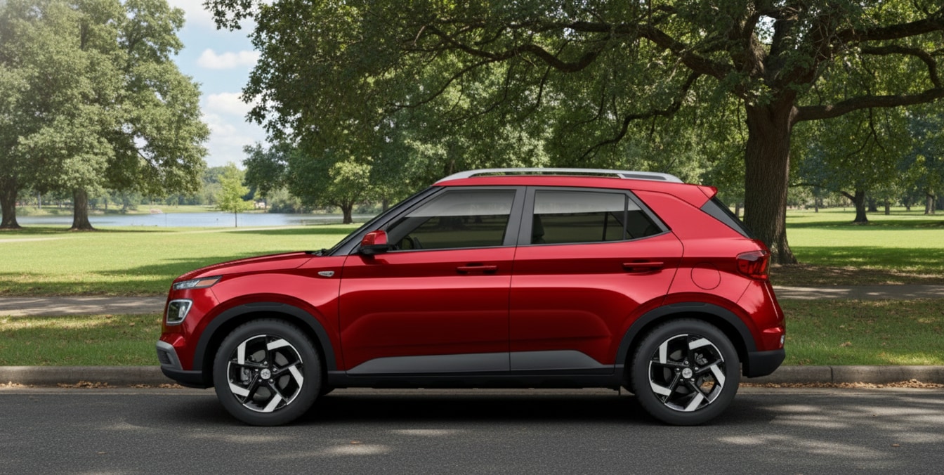 The 2026 Hyundai Venue SEL FWD with Ultimate Red exterior paint