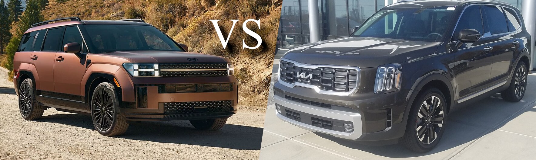 The 2025 Hyundai Santa Fe compared to the Kia Telluride