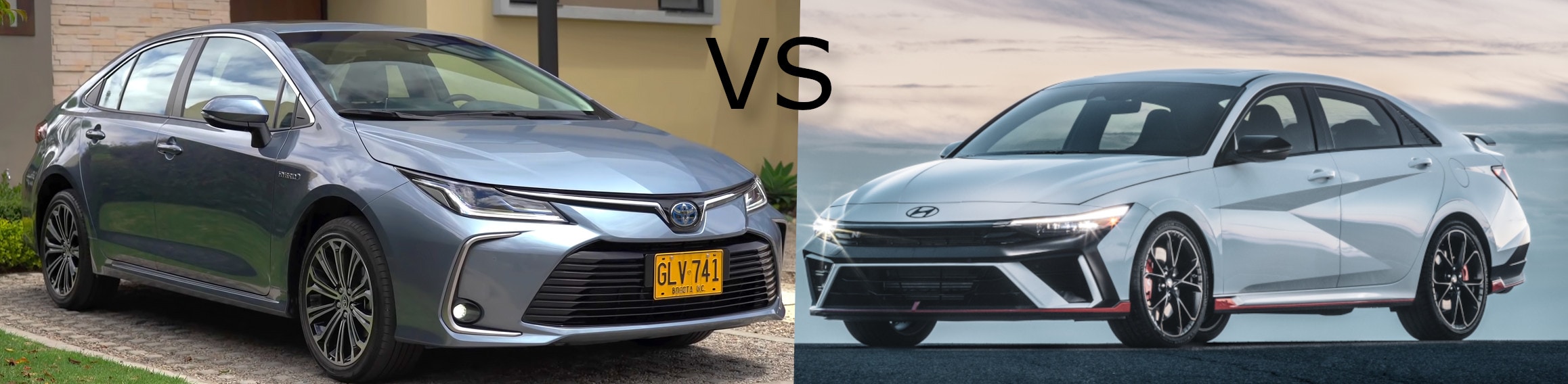 The Toyota Corolla Hybrid compared to the 2025 Hyundai Elantra Hybrid