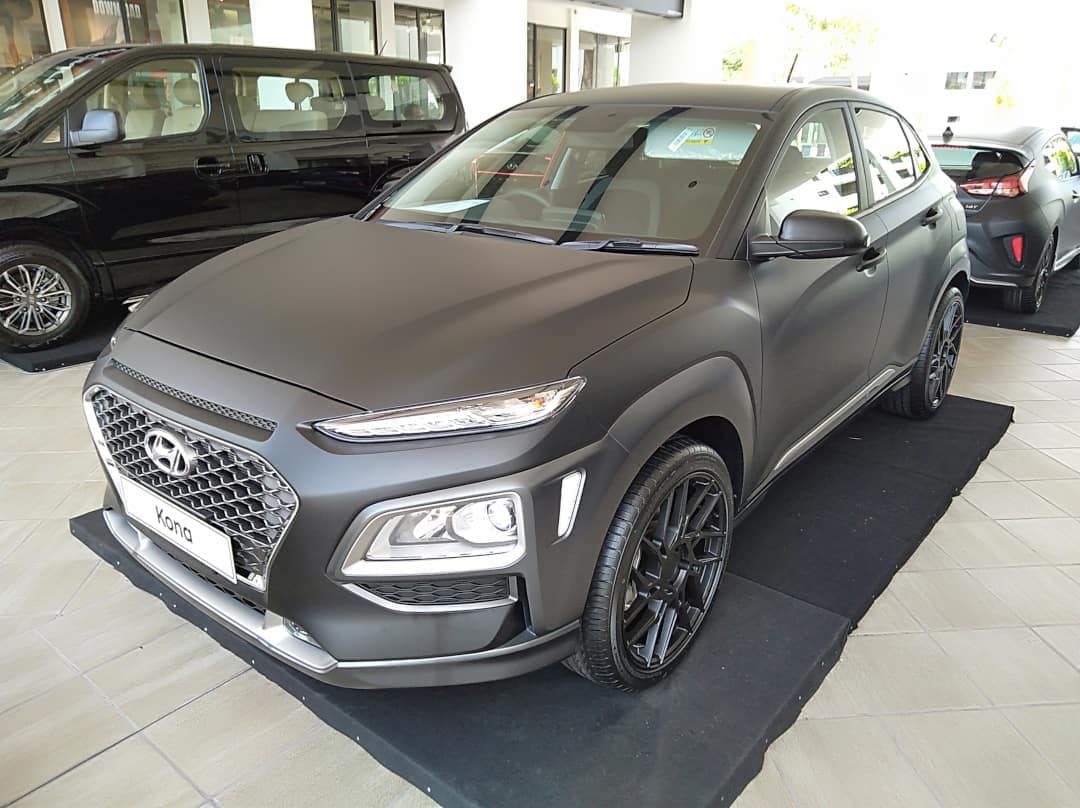 The 2021 Hyundai Kona in Standard Black