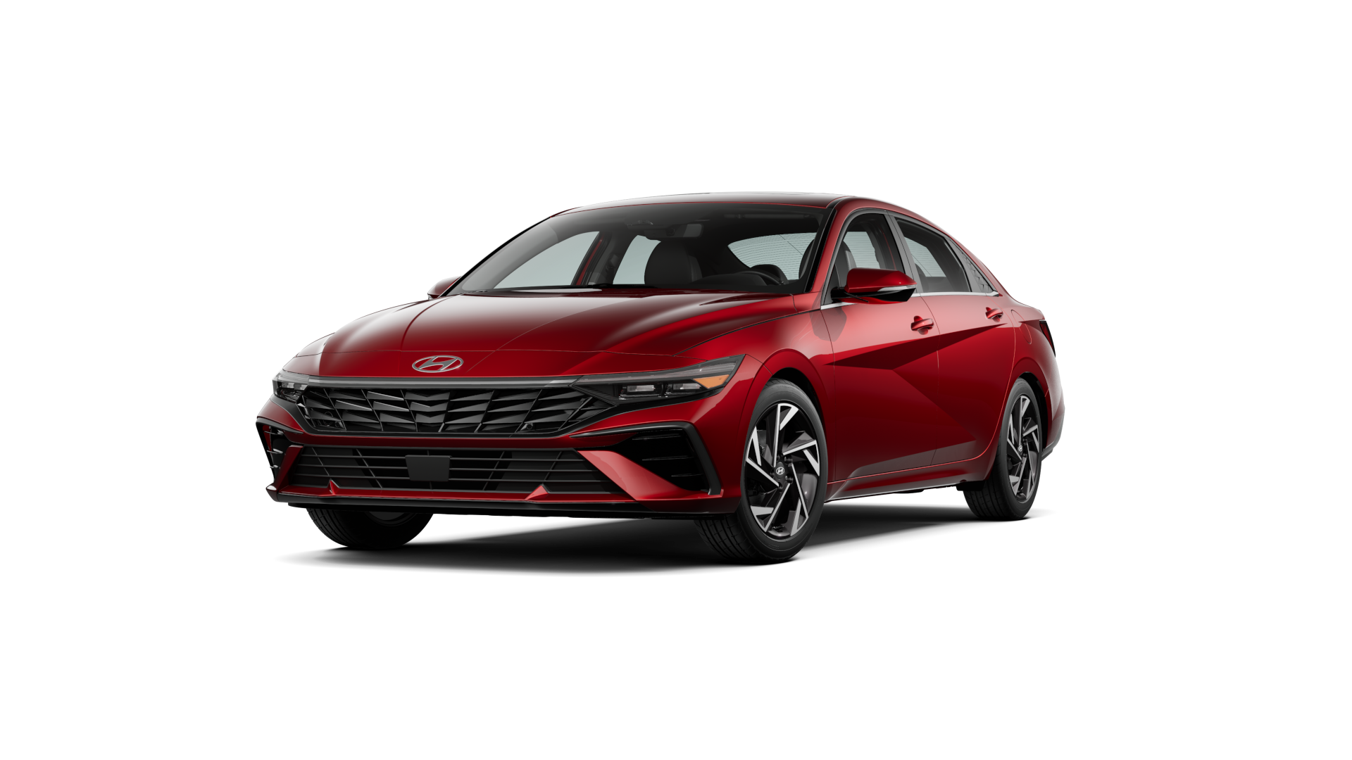 The 2025 Hyundai Elantra LTD with Ultimate red exterior