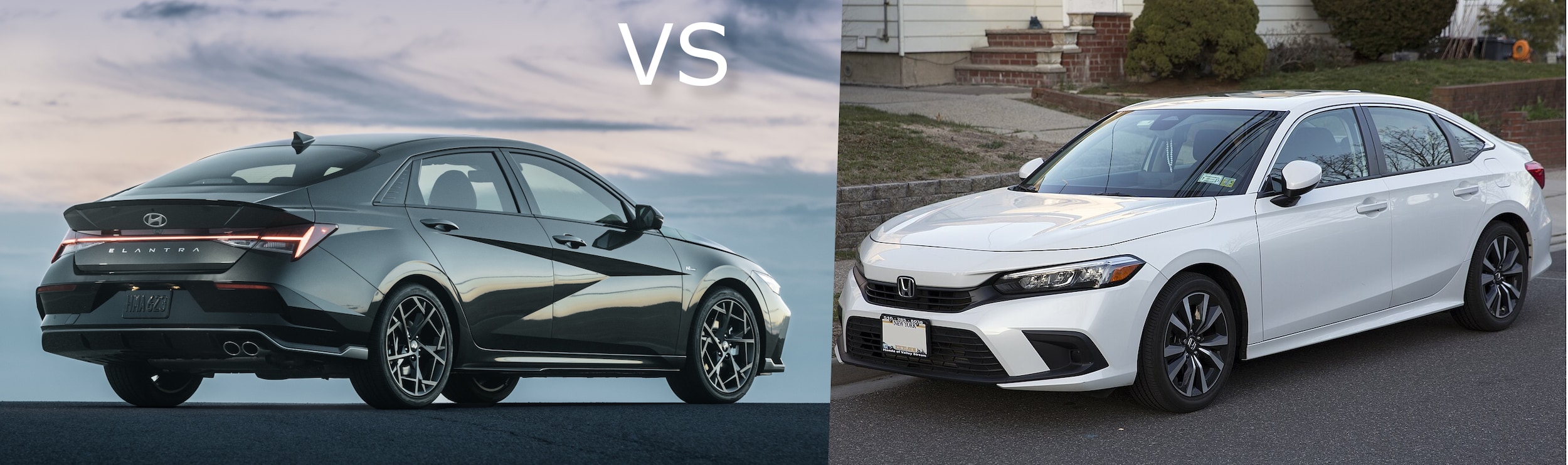 The Hyundai Elantra compared to the Honda Civic