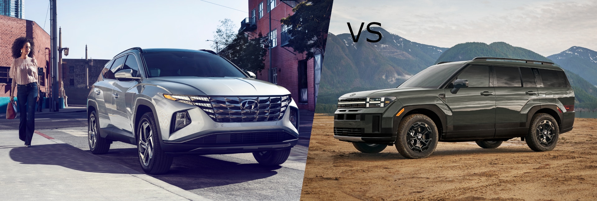 The Hyundai Tucson compared to the Hyundai Santa Fe