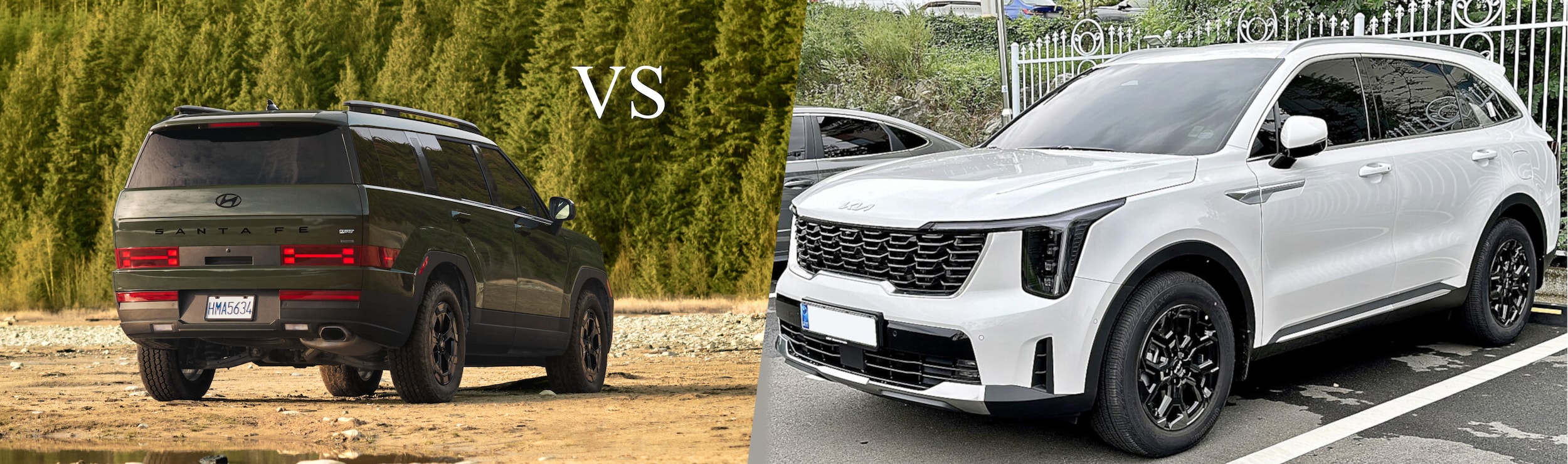 The 2025 Hyundai Santa Fe compared to the Kia Sorento
