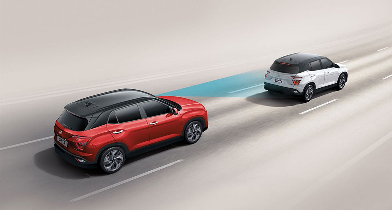 A depicition of the Hyundai SmartSense system a feature included with the 2025 Hyundai Venue