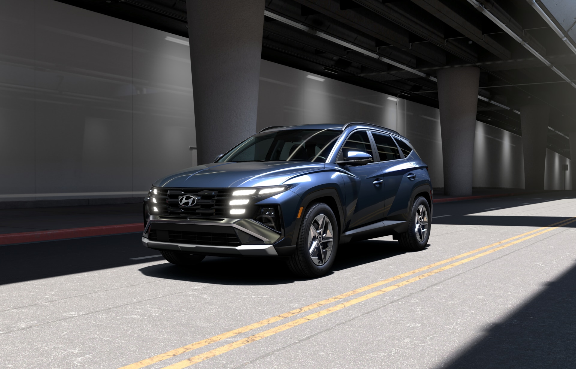 The 2025 Hyundai Tucson in Atlantis Blue