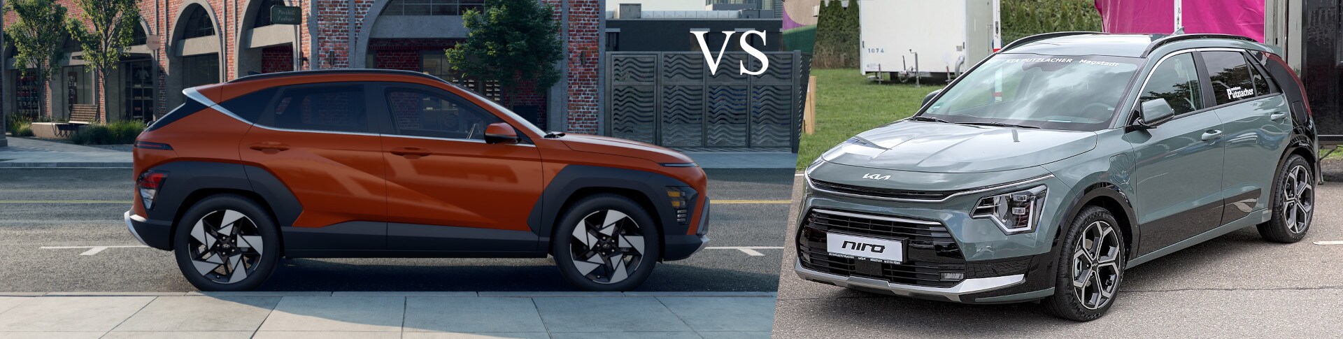 The 2025 Hyundai Kona compared to the Kia Niro