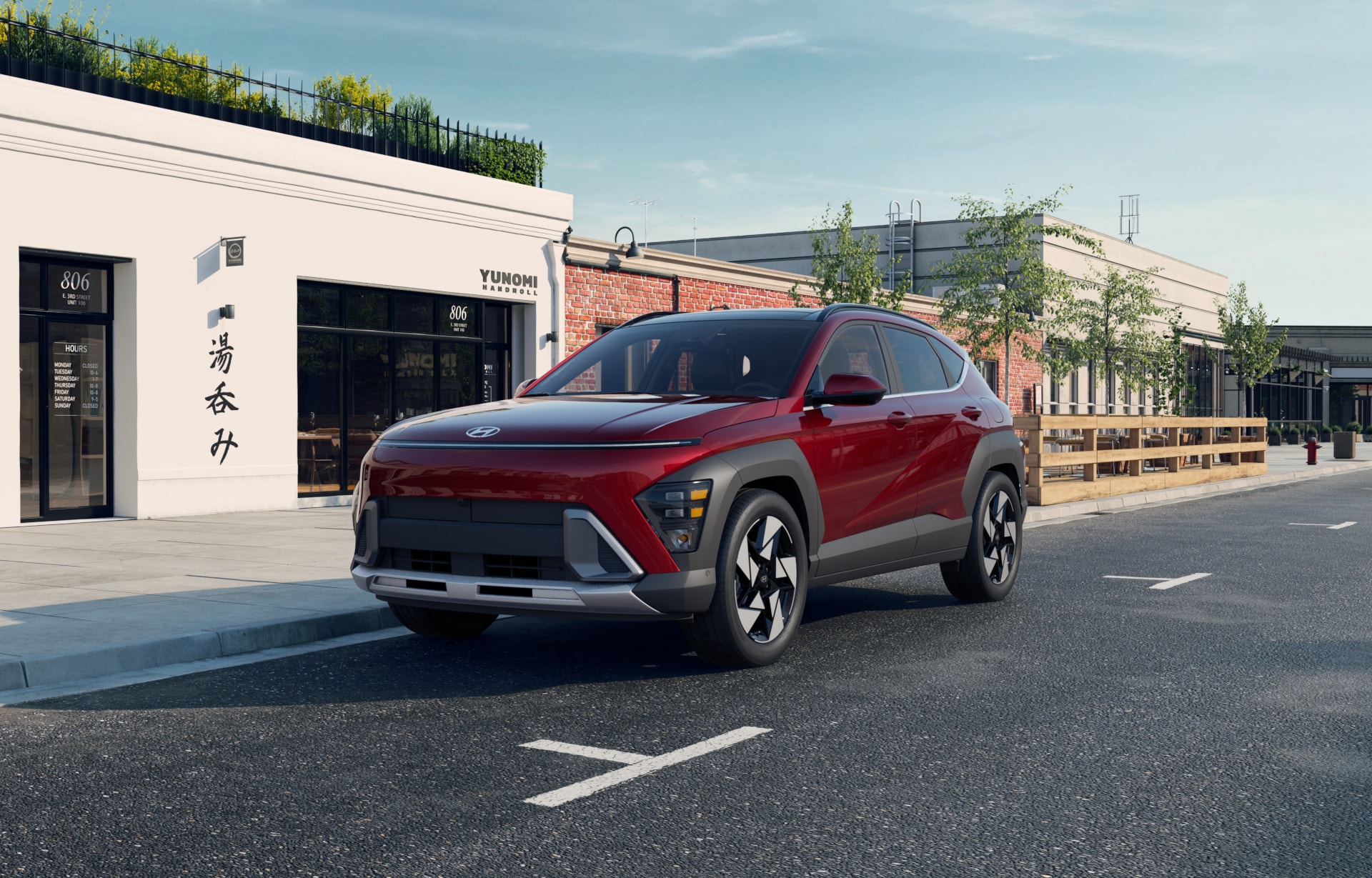 A scenic exterior view of the 2026 Hyundai Kona