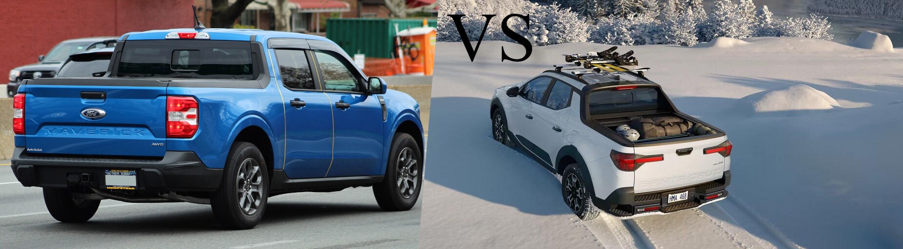 The Ford Maverick compared to the 2025 Hyundai Santa Cruz