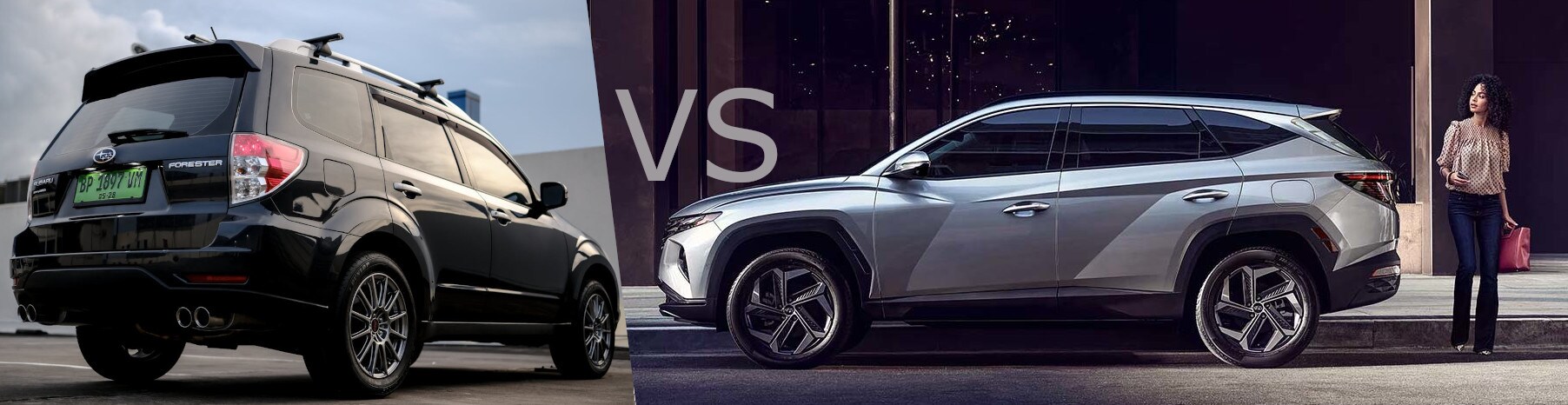The 2024 Hyundai Tucson compared to the 2024 Subaru Forester