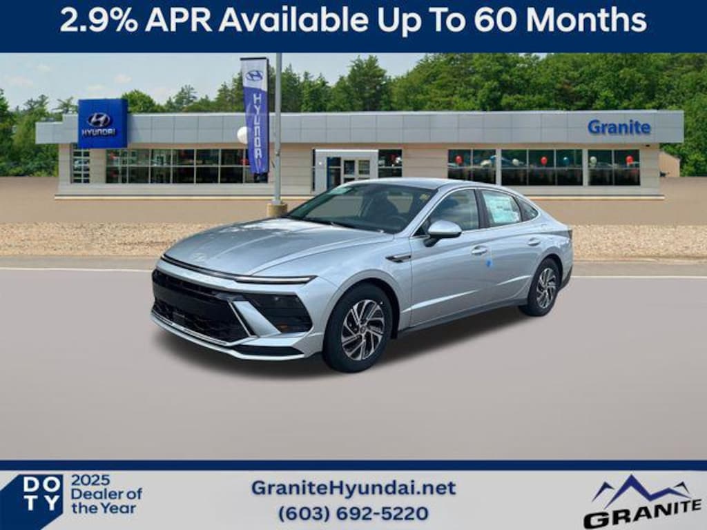 New 2026 Hyundai Sonata Hybrid Blue Sedan