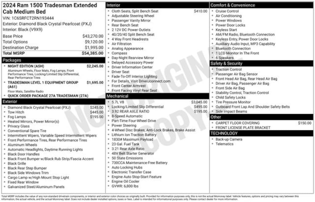 Certified 2024 Ram 1500 Tradesman Truck