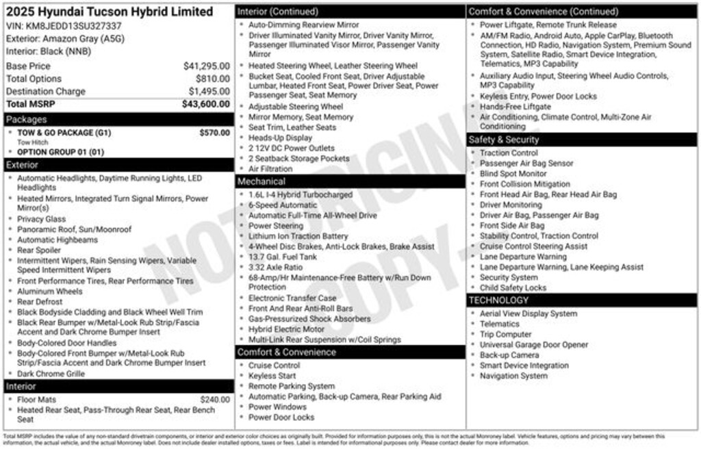 Certified 2025 Hyundai Tucson Hybrid Limited SUV