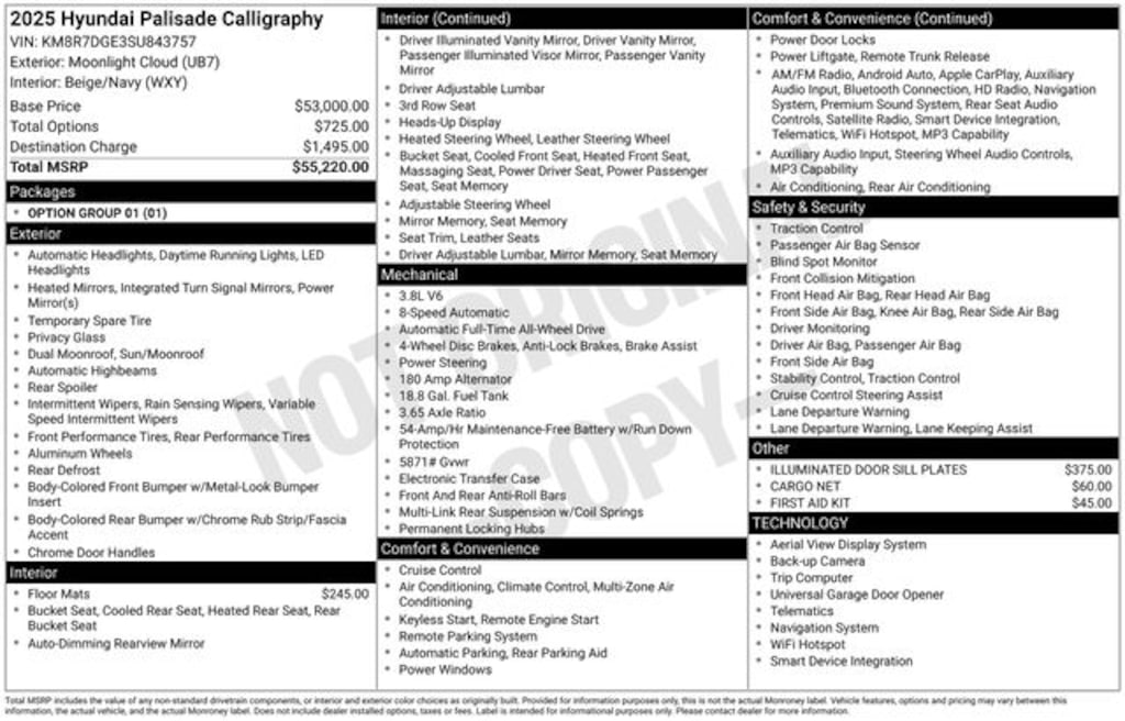 Certified 2025 Hyundai Palisade Calligraphy SUV