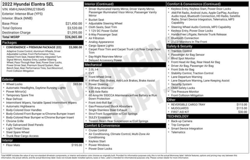 Certified 2022 Hyundai Elantra SEL Sedan