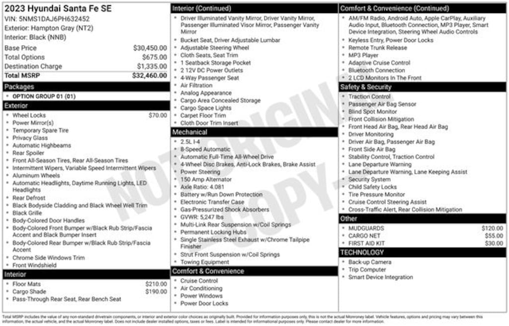 Certified 2023 Hyundai Santa Fe SE SUV