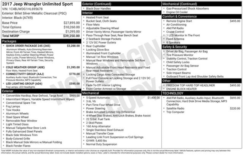 Certified 2017 Jeep Wrangler Unlimited Sport SUV