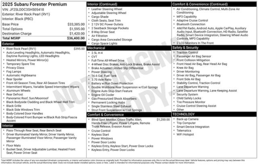 Used 2025 Subaru Forester Premium SUV