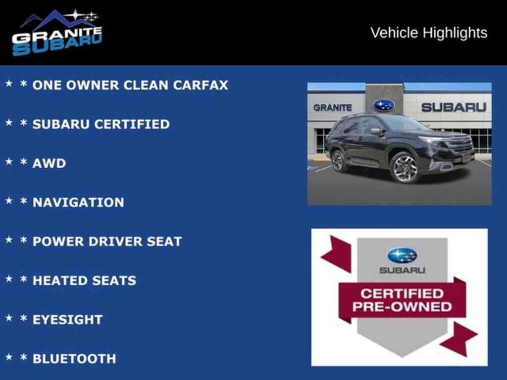 Certified 2025 Subaru Forester Hybrid Limited SUV