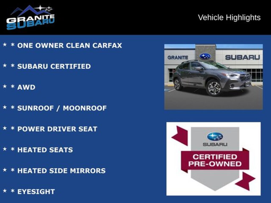 Certified 2026 Subaru Crosstrek Premium SUV