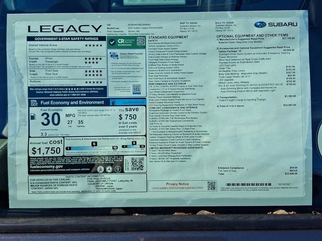 2025 Subaru Legacy Premium photo 4