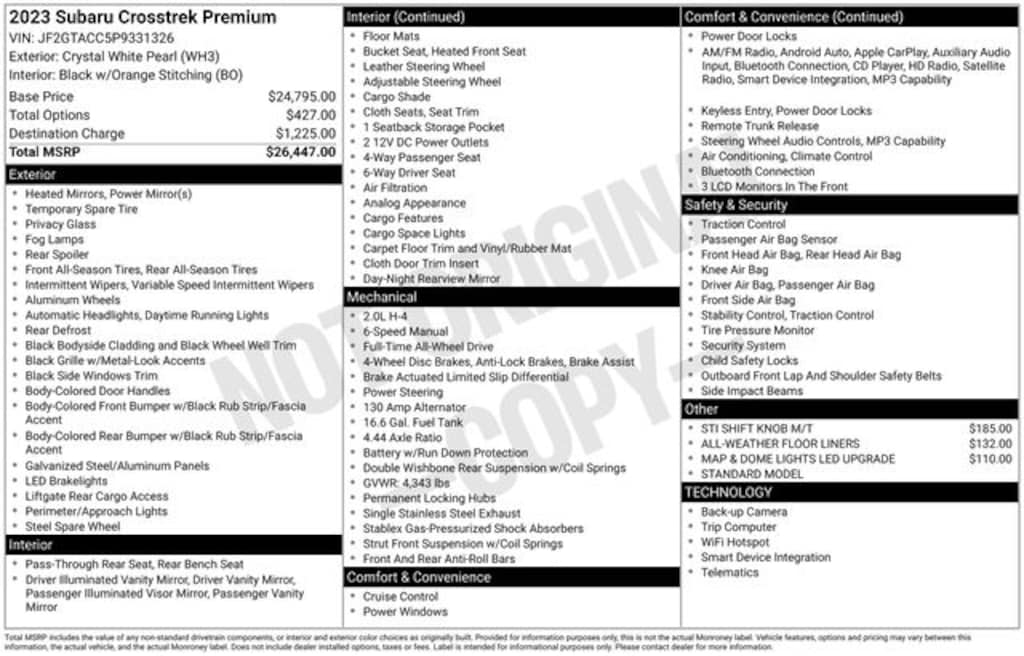 Used 2023 Subaru Crosstrek Premium SUV