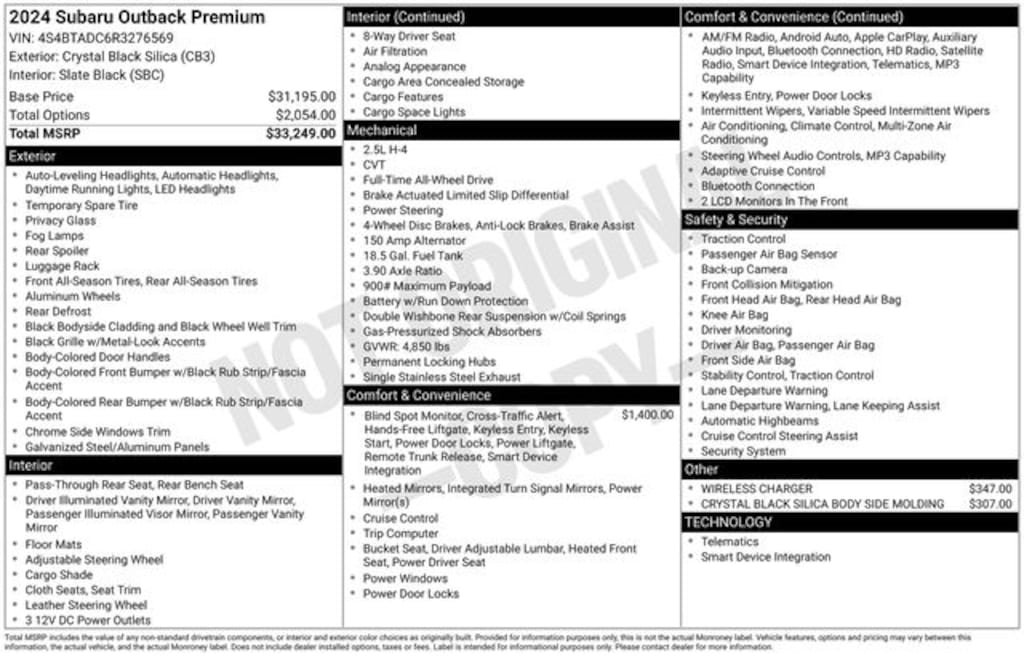Used 2024 Subaru Outback Premium SUV