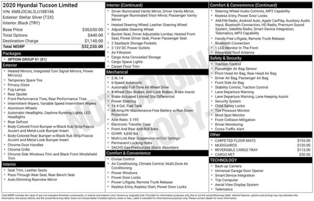 Used 2020 Hyundai Tucson Limited SUV