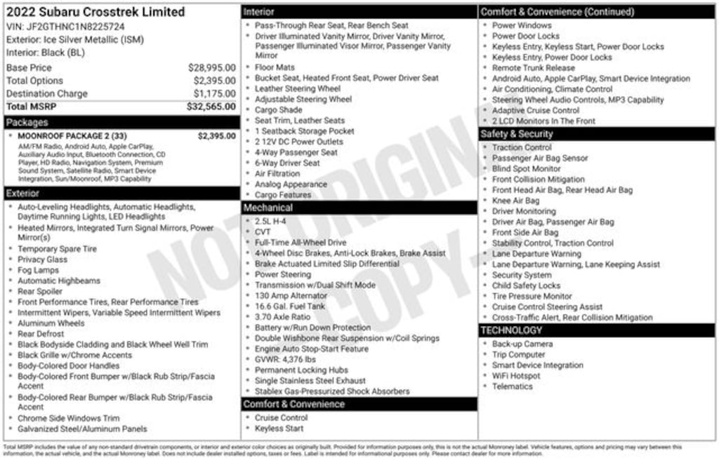 Used 2022 Subaru Crosstrek Limited SUV