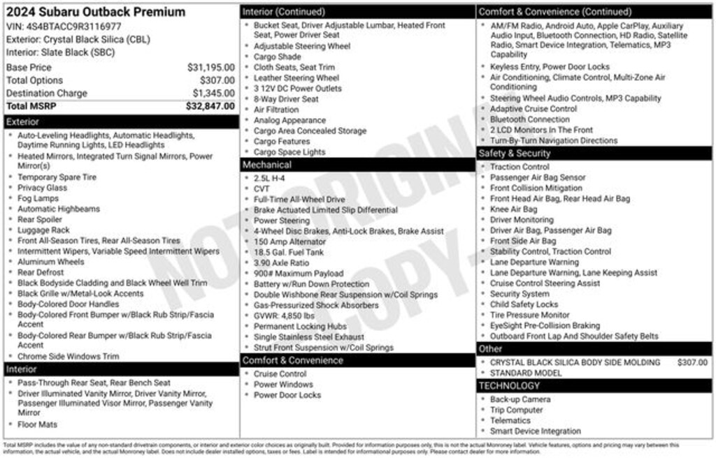 Used 2024 Subaru Outback Premium SUV