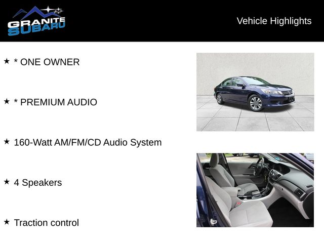 Used 2013 Honda Accord LX with VIN 1HGCR2F32DA034068 for sale in Hudson, NH