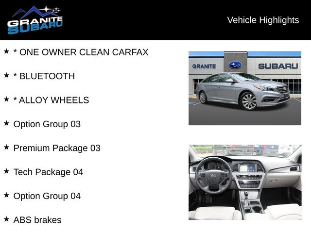 Used 2015 Hyundai Sonata Sport with VIN 5NPE34AF4FH129460 for sale in Hudson, NH
