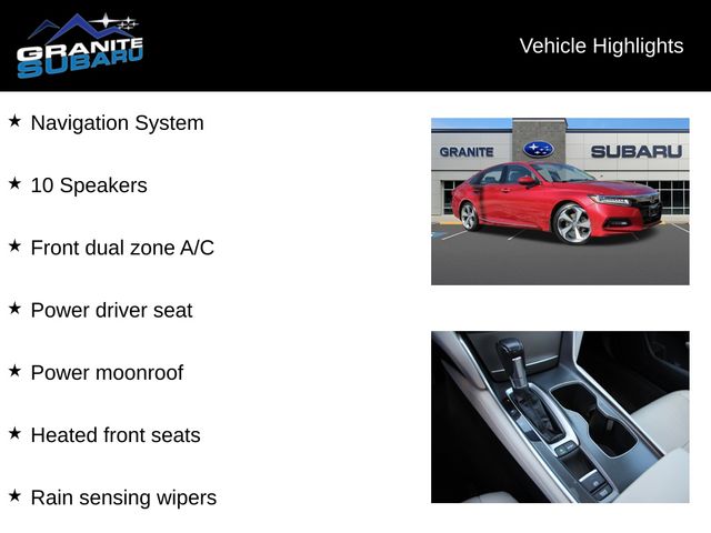 Used 2018 Honda Accord Touring with VIN 1HGCV1F93JA047417 for sale in Hudson, NH