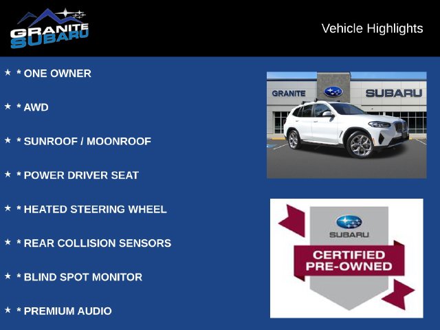 Used 2022 BMW X3 xDrive30i SUV