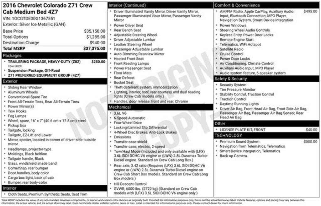 Used 2016 Chevrolet Colorado Z71 Truck