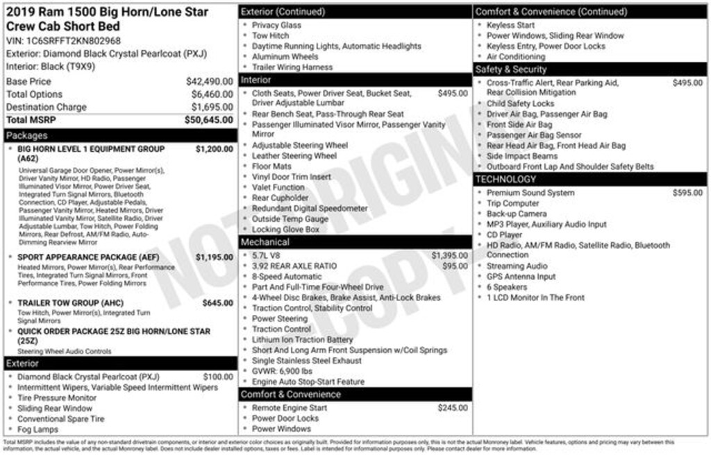Used 2019 Ram 1500 Big Horn/Lone Star Truck