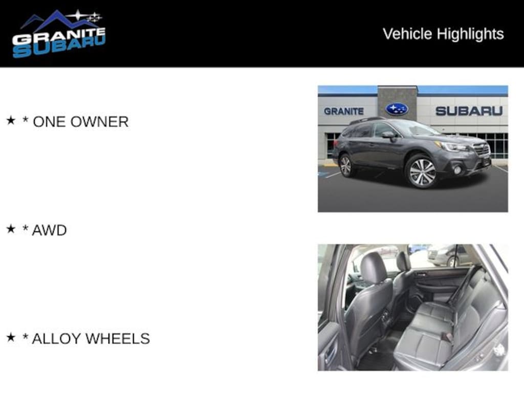 Used 2019 Subaru Outback 2.5i SUV