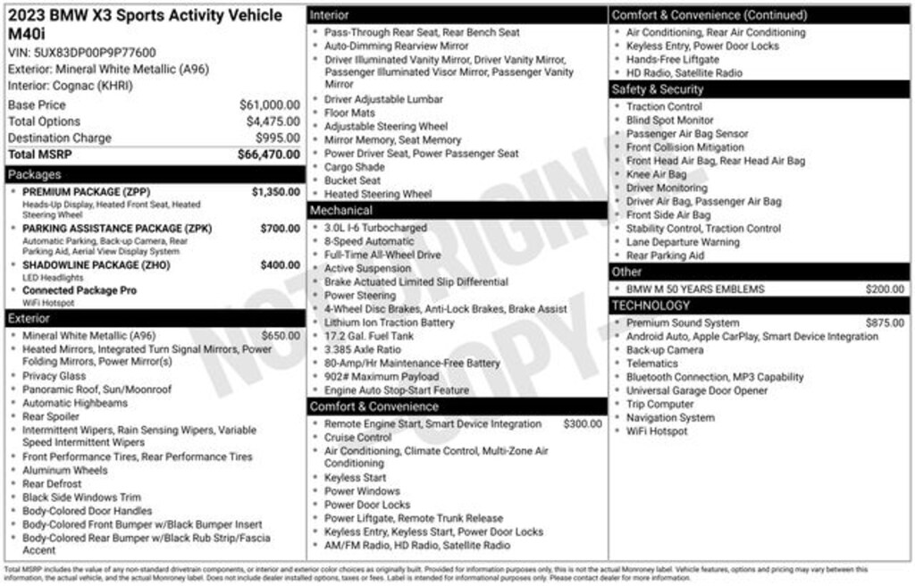 Used 2023 BMW X3 M40i SUV