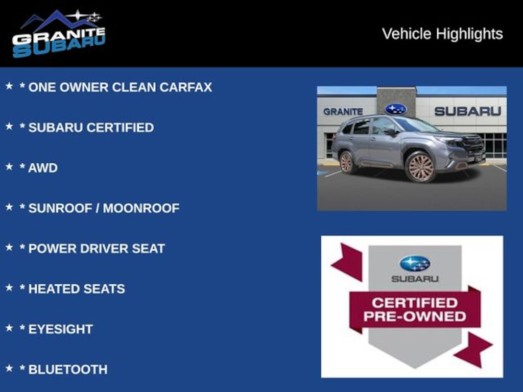 Used 2026 Subaru Forester Sport SUV