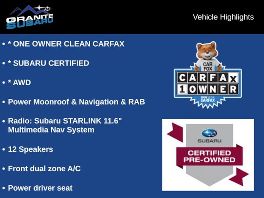 Certified 2024 Subaru Outback Wilderness SUV