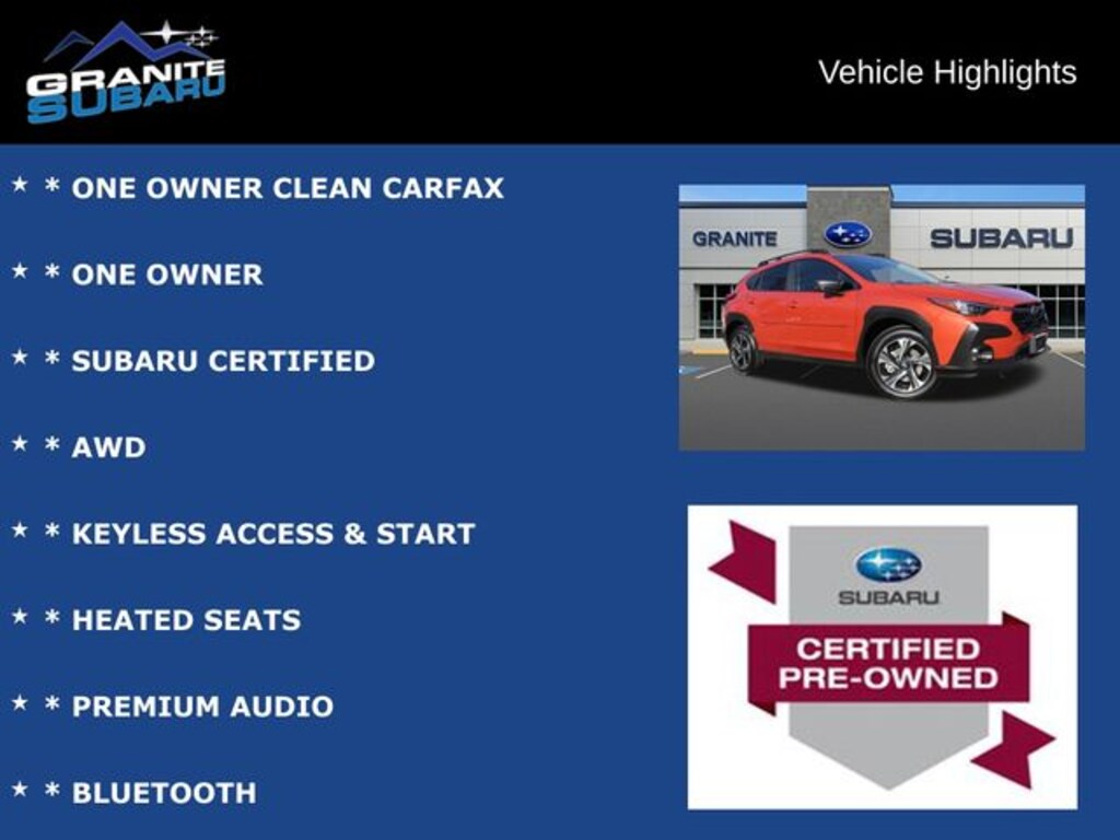 Certified 2025 Subaru Crosstrek Premium SUV