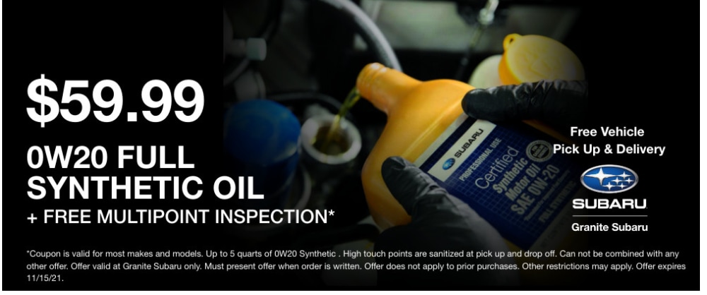 Subaru oil change coupons outlet