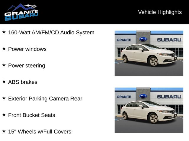 Used 2013 Honda Civic LX with VIN 2HGFB2F59DH592598 for sale in Hudson, NH