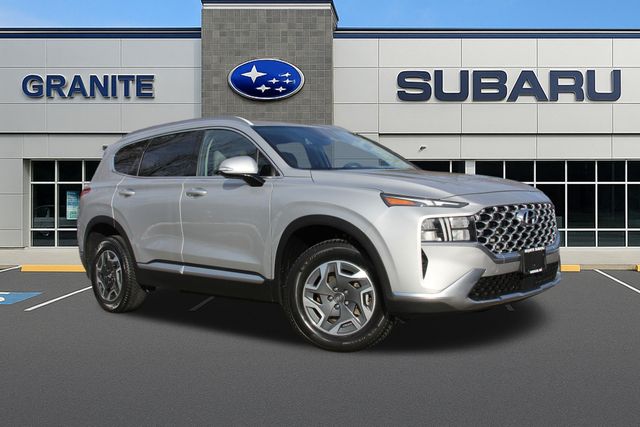 Used 2021 Hyundai Santa Fe Blue with VIN KM8S2DA16MU006736 for sale in Hudson, NH