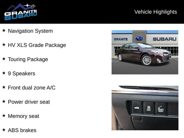 Used 2013 Toyota Avalon XLE Touring Hybrid with VIN 4T1BD1EB0DU017064 for sale in Hudson, NH
