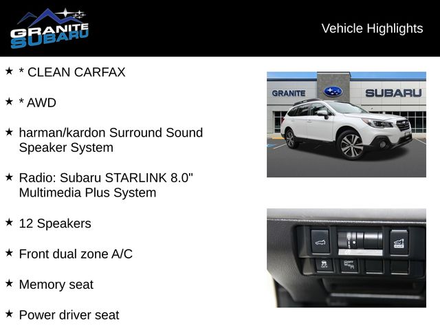 Used 2018 Subaru Outback Limited with VIN 4S4BSAKC3J3210930 for sale in Hudson, NH