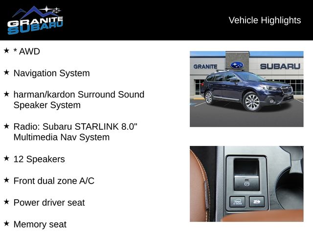 Used 2018 Subaru Outback Touring with VIN 4S4BSETC5J3213155 for sale in Hudson, NH