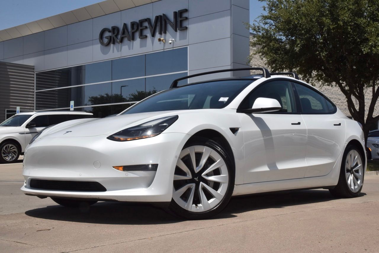 Used 2021 Tesla Model 3 Base with VIN 5YJ3E1EB4MF990124 for sale in Grapevine, TX