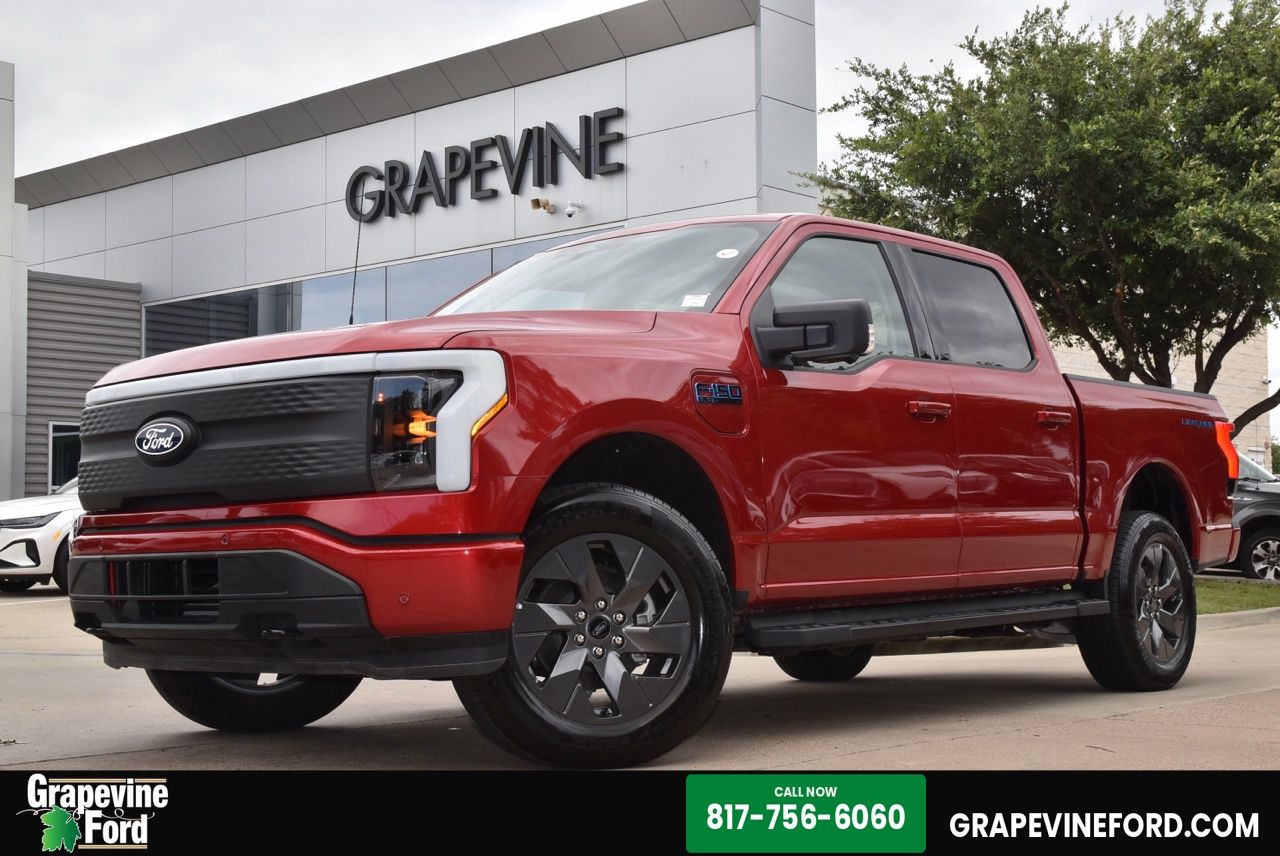 Rapid Red Tinted 2025 Ford F-150 Lightning Pickup Truck All-Wheel Drive Automatic