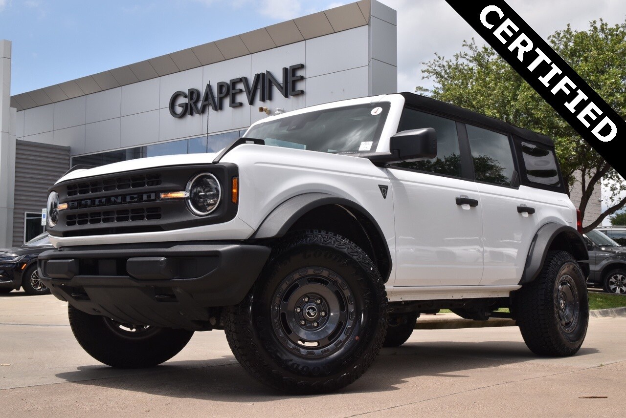 Certified 2025 Ford Bronco 4-Door Base with VIN 1FMDE6BHXSLA40043 for sale in Grapevine, TX